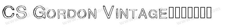CS Gordon Vintage字体下字体转换